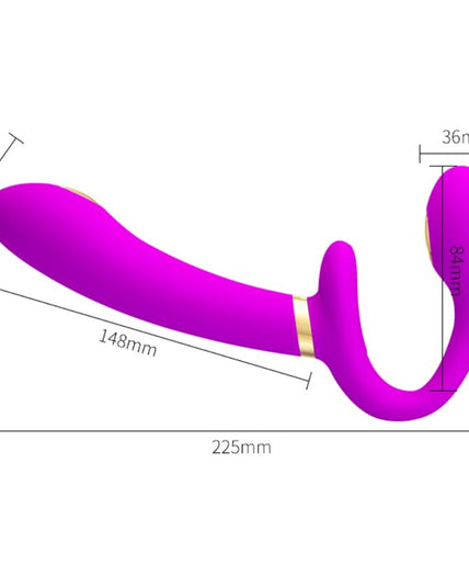 Pretty Love – Thunderbird Doppel-Riemen-On-Vibrator Fernbedienung Lila Pretty Love – Thunderbird Doppel-Riemen-On-Vibrator Fernbedienung Lila