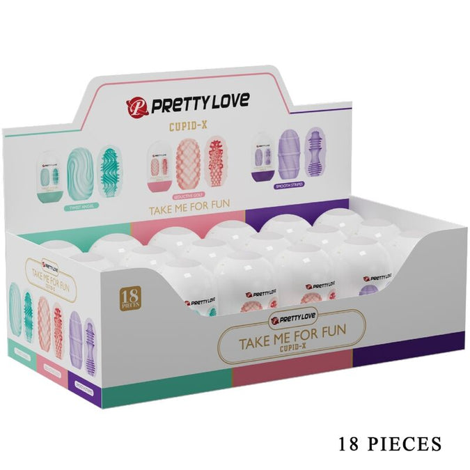 Pretty Love – Cupid X 18 mannelijke masturbators met verschillende texturen