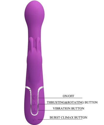 Pretty Love – Dejon 3-in-1 Multifunktions-Rabbit-Vibrator Lila Pretty Love – Dejon 3-in-1 Multifunktions-Rabbit-Vibrator Lila