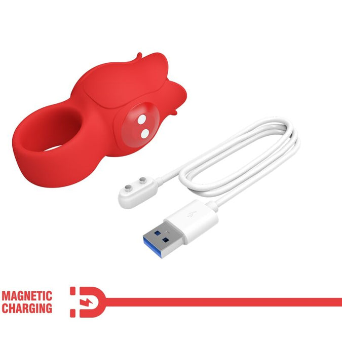Pretty Love – Jae Rosenförmiger Finger-Vibrator 10 Vibrationen Rot
