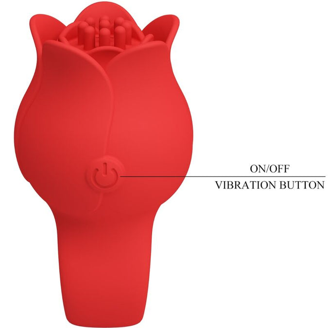 Pretty Love – Jae Rosenförmiger Finger-Vibrator 10 Vibrationen Rot