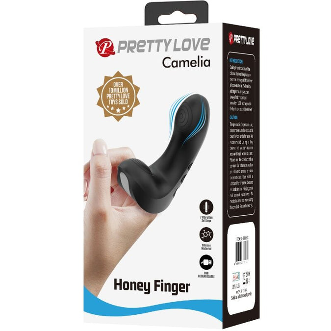 Pretty Love – Camelia Vinger Vibrator 7 Trilstanden Zwart