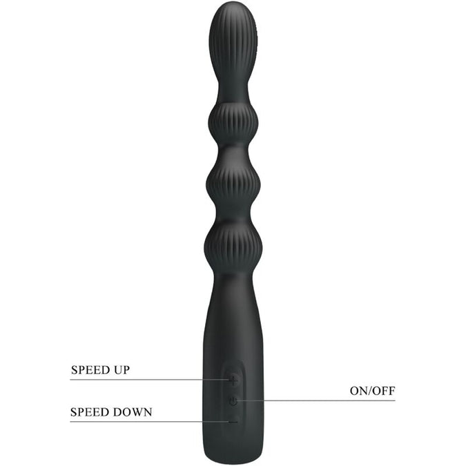 Pretty Love – Federer Anal-Vibrator 12 Vibrationen Schwarz