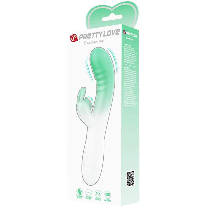 Pretty Love – Cerberus Rabbit Vibrator 30 Trillingen Groen