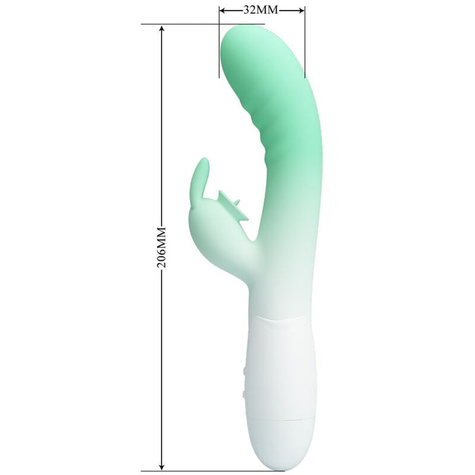 Pretty Love – Cerberus Rabbit Vibrator 30 Trillingen Groen
