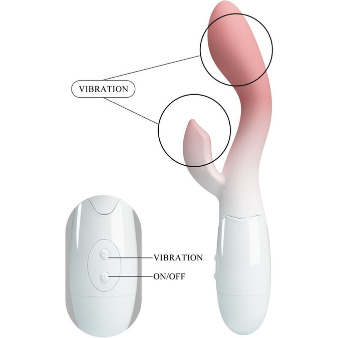 Pretty Love – Brighty G – Spotvibrator + Clitorisstimulator 30 Vibraties Roze