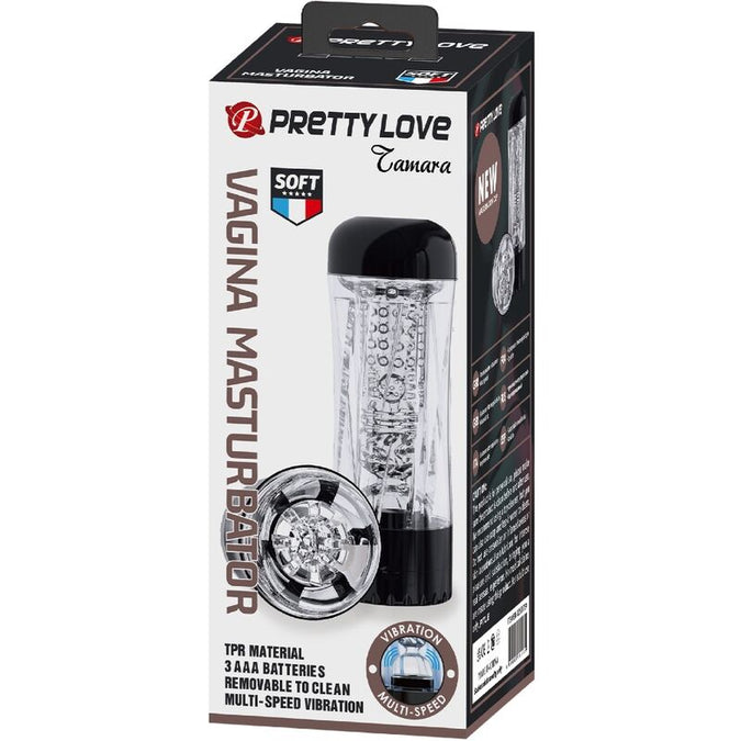 Pretty Love – Tamara männlicher Masturbator Multi-Speed Vibrator Schwarz