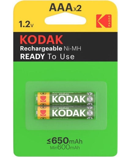 Kodak – Rechargeable Battery Hr03 Aaa 650mah Blister*2 Kodak – Rechargeable Battery Hr03 Aaa 650mah Blister*2