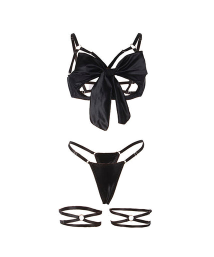 Subblime – 955205 Bra Set With Adjustable Black Bow L/xl Subblime – 955205 Bra Set With Adjustable Black Bow L/xl