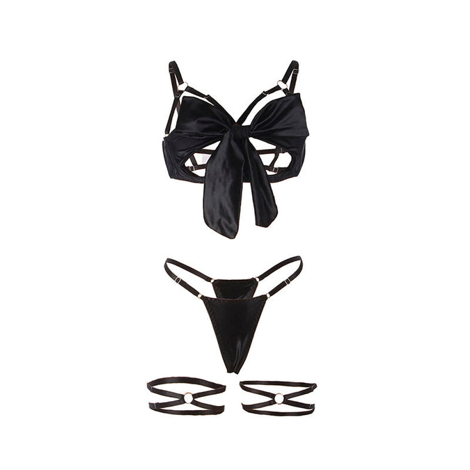 Subblime – 955205 BH-Set mit verstellbarer schwarzer Schleife L/XL