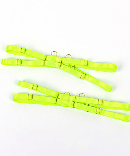 Subblime – 955274 Bra Set With Necklace And Leg Details Fluorescent Green S/m Subblime – 955274 Bra Set With Necklace And Leg Details Fluorescent Green S/m