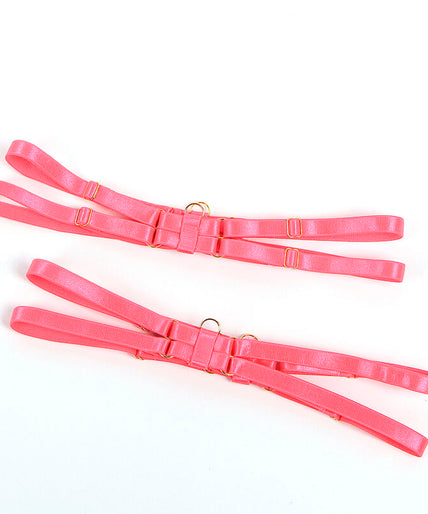 Subblime – 955304 Bra Set With Necklace And Leg Details Fluorescent Pink L/xl Subblime – 955304 Bra Set With Necklace And Leg Details Fluorescent Pink L/xl