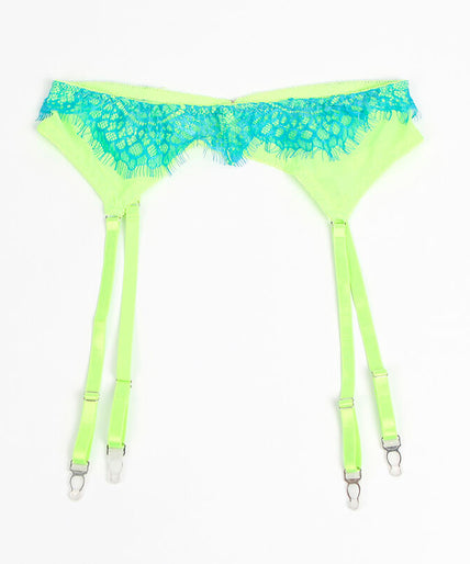 Subblime – 955328 Bra Set With Lace And Garter Lines Green And Blue L/xl Subblime – 955328 Bra Set With Lace And Garter Lines Green And Blue L/xl