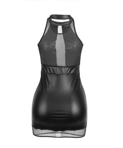 Subblime – 955472 Halter Neck Dress With Transparencies Black S/m Subblime – 955472 Halter Neck Dress With Transparencies Black S/m