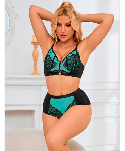 Subblime – 955564 Green Patent Leather Mesh Zipper Bra Set L/xl Subblime – 955564 Green Patent Leather Mesh Zipper Bra Set L/xl
