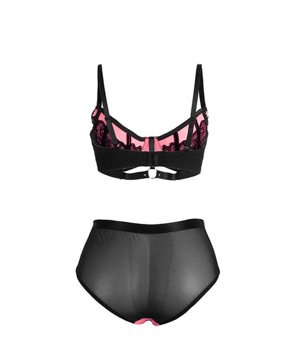 Subblime – 955588 Pink Patent Leather Mesh Zipper Bra Set L/xl Subblime – 955588 Pink Patent Leather Mesh Zipper Bra Set L/xl
