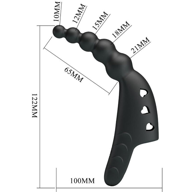 Pretty Love – Jordin Finger-Vibrator mit 10 Vibrationsmodi, Schwarz