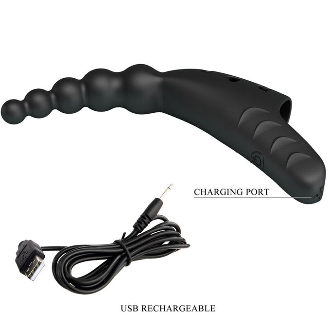 Pretty Love – Jordin Finger-Vibrator mit 10 Vibrationsmodi, Schwarz