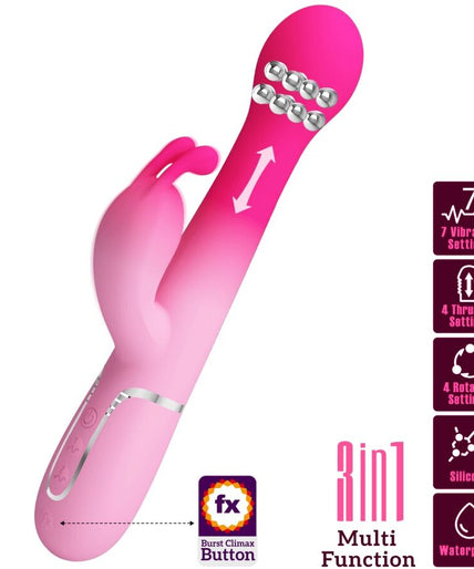 Pretty Love – Dejon 3-in-1 Multifunktionaler Rabbit Vibrator Pink Pretty Love – Dejon 3-in-1 Multifunktionaler Rabbit Vibrator Pink