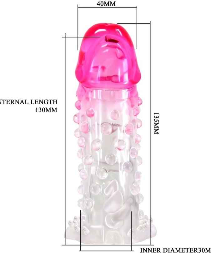 Pretty Love – Wilford realistische Vergrößerungshülle mit geprägtem Penis, Pink