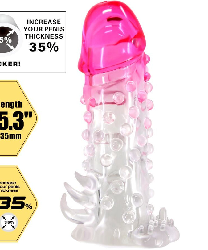 Pretty Love – Wilford realistische Vergrößerungshülle mit geprägtem Penis, Pink