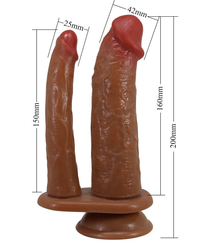 Pretty Love – Goran Doppel-Dildo Realistisch Natural Mulato