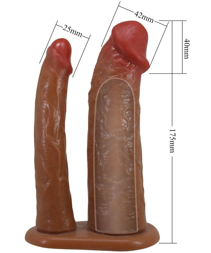 Pretty Love – Keaven Harness slipje Universele en comfortabele dubbele dildo