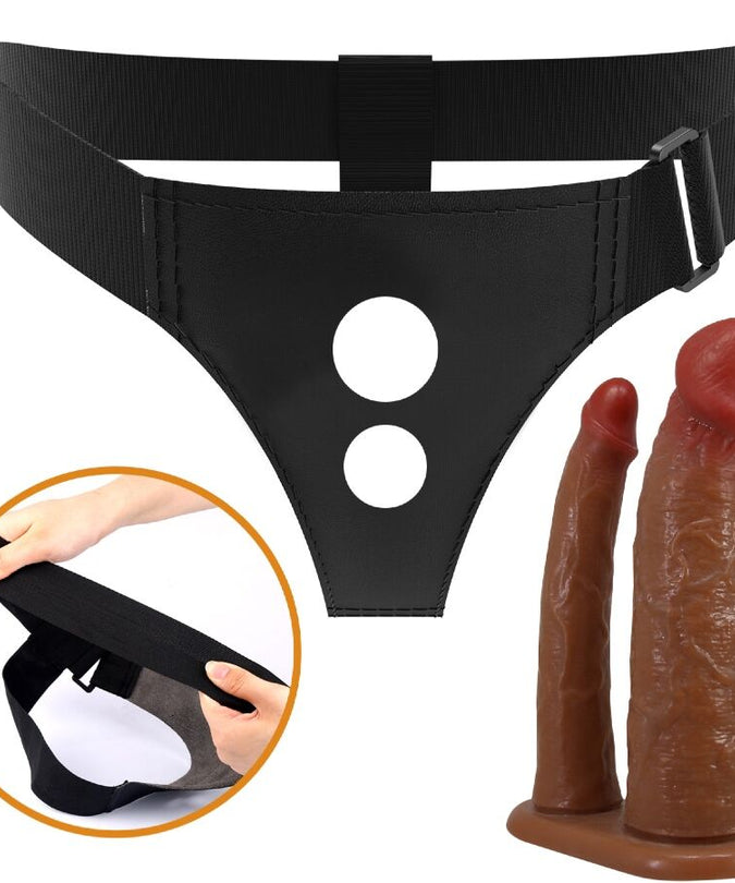 Pretty Love – Keaven Harness slipje Universele en comfortabele dubbele dildo