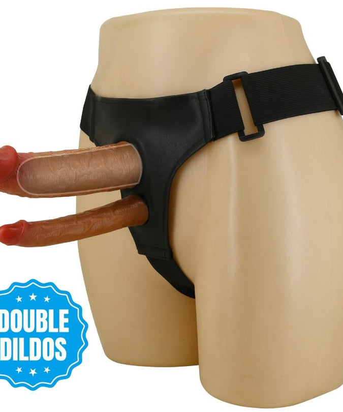 Pretty Love – Keaven Harness slipje Universele en comfortabele dubbele dildo