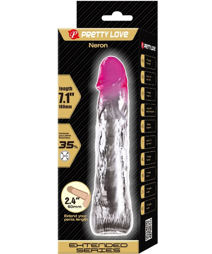 Pretty Love – Neron realistische Penisverlängerungshülle 6 cm, pink