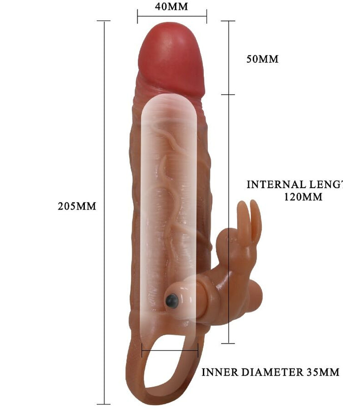 Pretty Love – Osmar Penis Sleeve + Vibrator voor Clitorisstimulatie