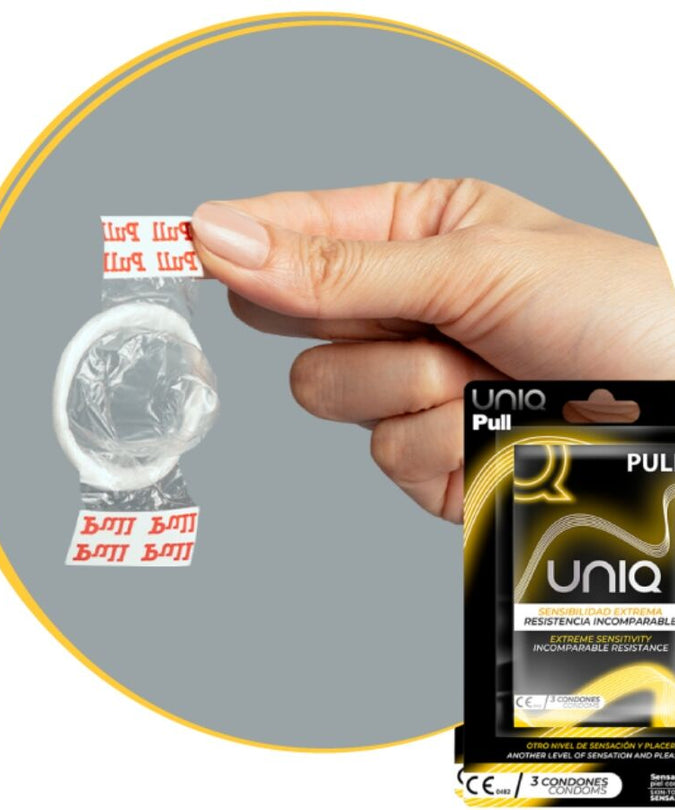 Uniq – Pull Latexfreie Kondome mit Streifen 3 Stück