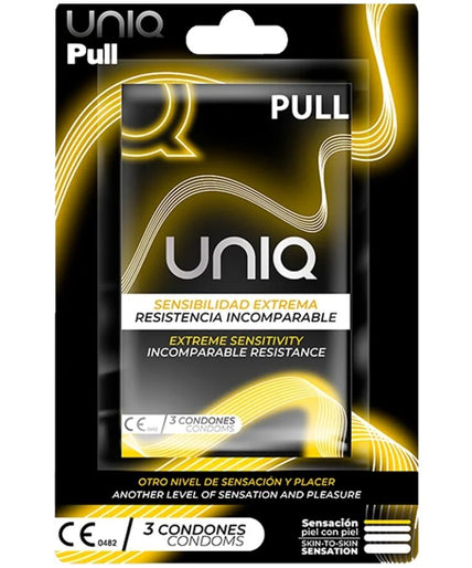 Uniq – Latexvrije condooms met strips, 3 stuks Uniq – Latexvrije condooms met strips, 3 stuks