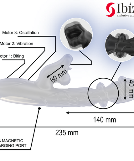 Ibiza – Vibrator und Klitorisstimulator mit Beiß- und Rotationsfunktion Ibiza – Vibrator und Klitorisstimulator mit Beiß- und Rotationsfunktion