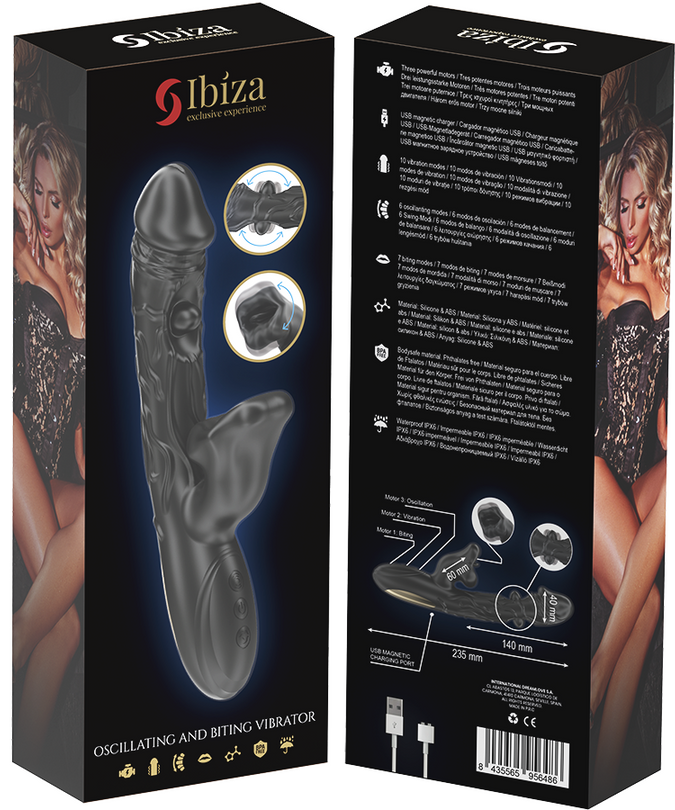 Ibiza – Vibrator und Klitorisstimulator mit Beiß- und Rotationsfunktion