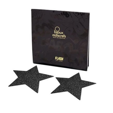 Bijoux – Indiscrets Flash Schwarzer Stern Brustwarzenkappen Bijoux – Indiscrets Flash Schwarzer Stern Brustwarzenkappen