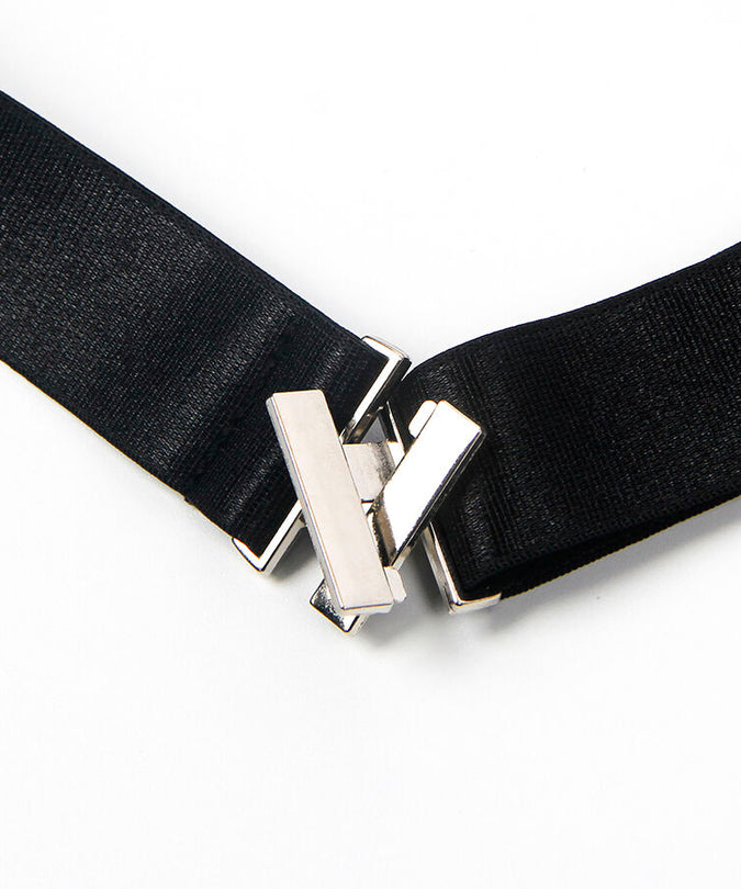 Pleasurements – Subblime – Adjustable Elastic Buckle Leg Rings Black