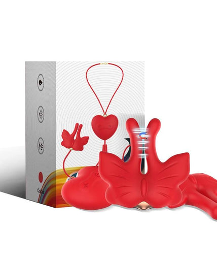 Armony – Magnetic Nipple Clamps With Vibration Butterfly Shape Red Armony – Magnetic Nipple Clamps With Vibration Butterfly Shape Red