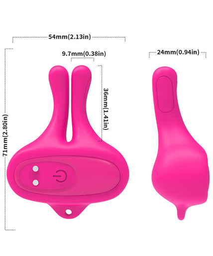 Armony – Rabbit Shape Vibration Magnetic Nipple Clamps Pink Armony – Rabbit Shape Vibration Magnetic Nipple Clamps Pink
