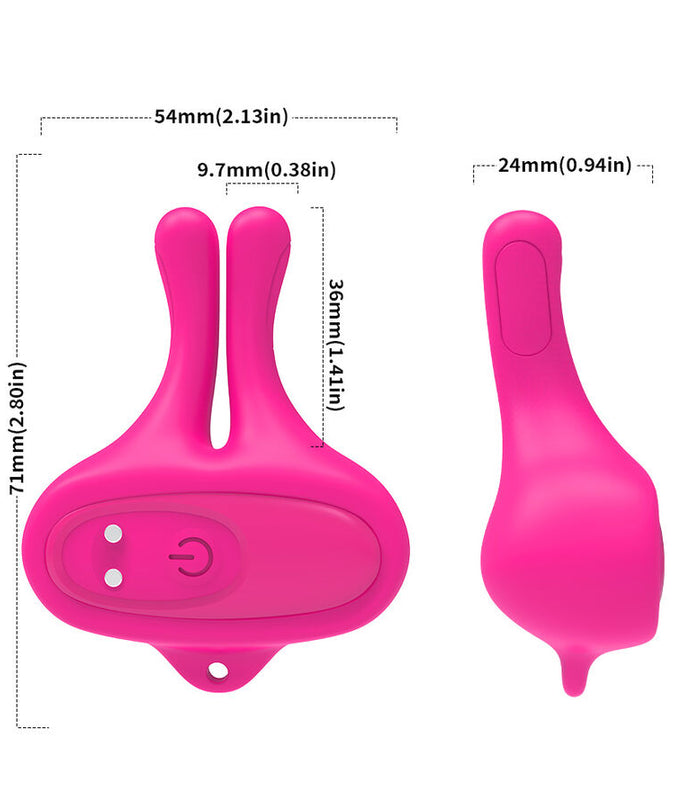 Armony – Rabbit-förmige Vibrations-Magnet-Brustwarzenklemmen Pink