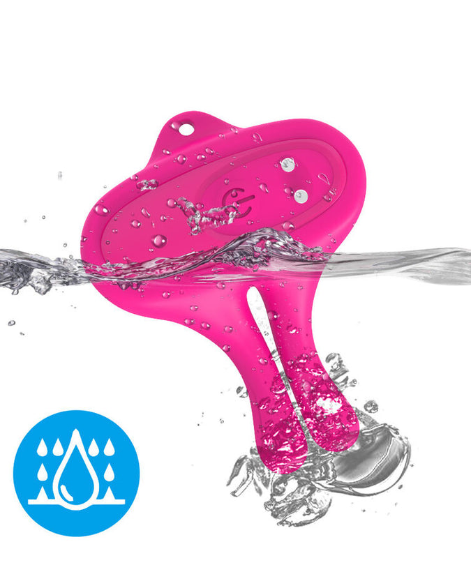 Armony – Rabbit-förmige Vibrations-Magnet-Brustwarzenklemmen Pink