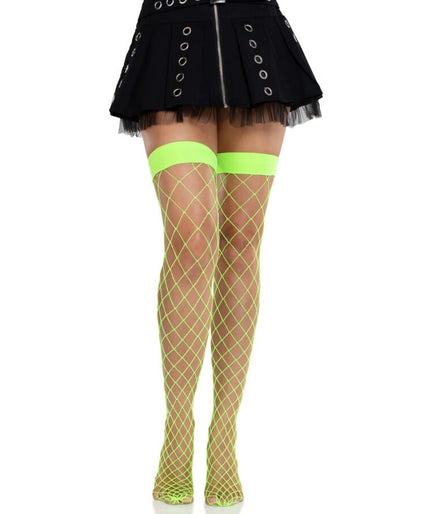Leg Avenue – Weite Netzstrumpfhose Neongrün Leg Avenue – Weite Netzstrumpfhose Neongrün