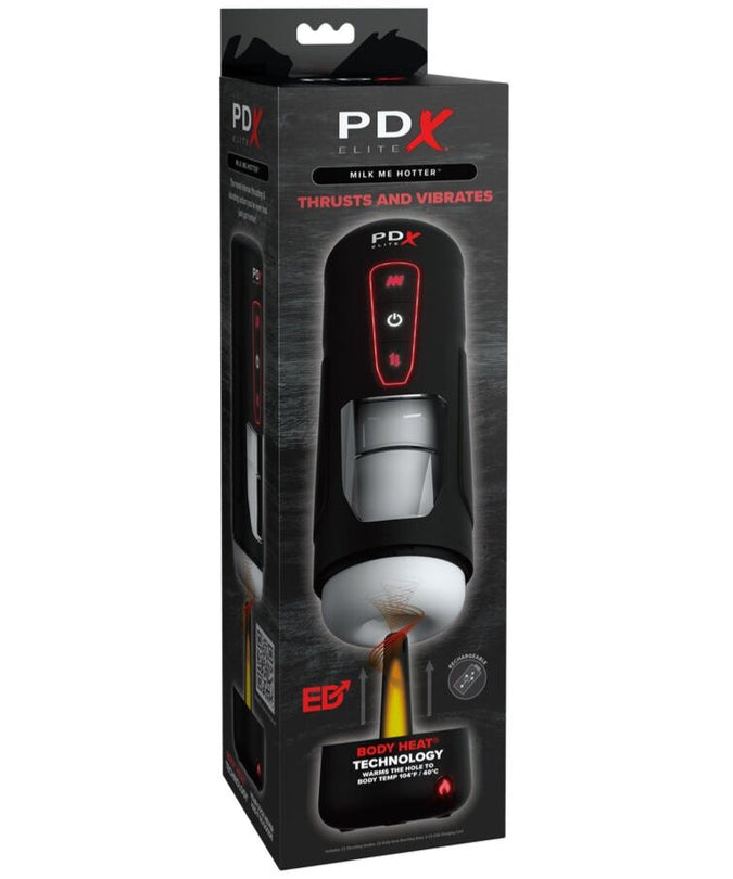 Pdx Elite – Milk Me Hotter Automatic Masturbator With Thrusting And Heat Effect Vibration