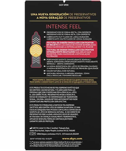 Skyn – Intense Feel Textured Condom With Wavy Design 10 Units Skyn – Intense Feel Textured Condom With Wavy Design 10 Units
