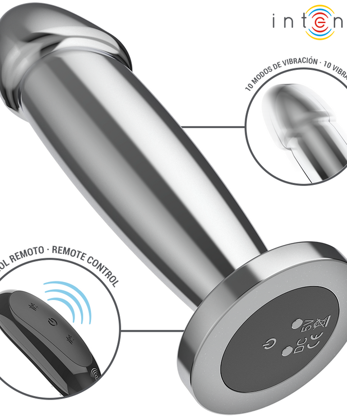 Intense – Analplug mit 10 Vibrationsstufen, Metall-Dildo mit Fernbedienung M