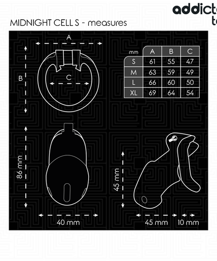 Addicted Toys Locked – Mindnight Cell Penis Cage Size S Addicted Toys Locked – Mindnight Cell Penis Cage Size S