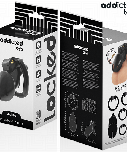 Addicted Toys Locked – Mindnight Cell Penis Cage Size S Addicted Toys Locked – Mindnight Cell Penis Cage Size S