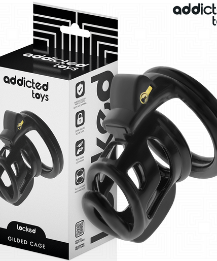 Addicted Toys Locked – Gilden Cage Silikon-Penis-Käfig 8,5 cm Addicted Toys Locked – Gilden Cage Silikon-Penis-Käfig 8,5 cm