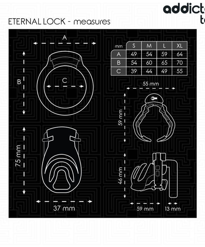 Addicted Toys Locked – Ewiges Schloss Penis Käfig 9 cm