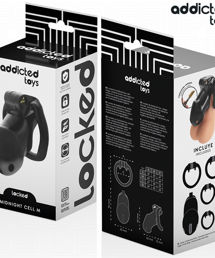 Addicted Toys Locked – Mindnight Cell Penis Cage Size M Addicted Toys Locked – Mindnight Cell Penis Cage Size M
